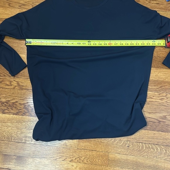 Cos Navy Mixed Media Silk 3/4 Sleeve Tunic Dress Minimalist Lagenlook Small - Picture 7 of 9